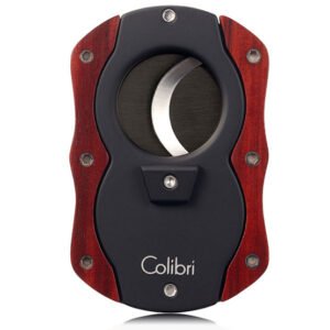 Colibri Cut Wood Cigar Cutter – Black and Redwood