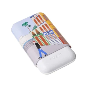 Elie Bleu Leather Cigar Case Casa Cubana Le Parisien – 3 Robusto