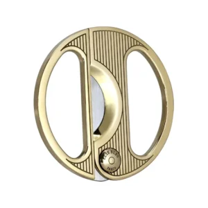 Elie Bleu Round Cigar Cutter – Gold Pinstripe