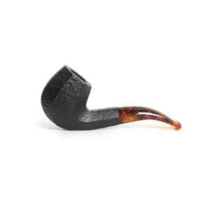 Savinelli Ottagono Black Bent 9mm Pipe – Sandblasted