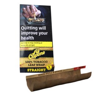 Al Capone Straight 100% Tobacco Leaf Wrap – Single Pack