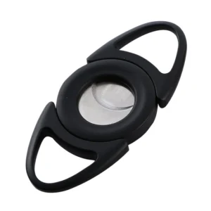 BLD Double Double Blades Finger Round Cigar Cutter – Black
