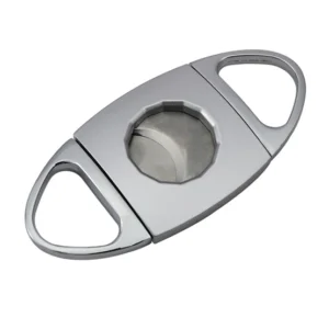 BLD Double Finger Double Blades Oval Cigar Cutter – Chrome/Satin