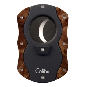 Colibri Cut Wood Cigar Cutter – Black & Dark Burl