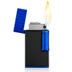 Colibri Julius Classic Double Flame Cigar Lighter – Black & Blue