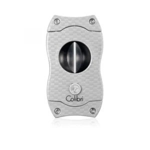 Colibri V-Cut Cigar Cutter – Silver Carbon Fiber Print