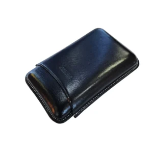 Jemar Black Leather Cigar Case – 3 Robusto