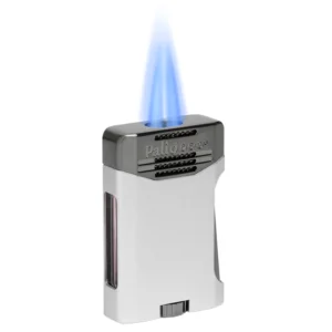 Palio Pro Antares Double Torch Cigar Lighter – Silver