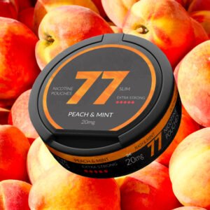77 Nicotine Pouches Peach & Mint 20mg – Single Tin