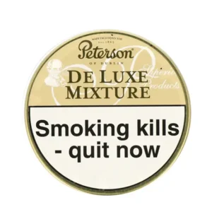 Peterson De Luxe Mixture Pipe Tobacco 50g – Single Tin