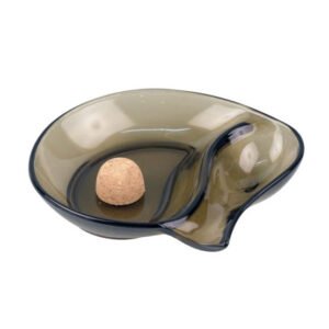 Glass Pipe Ashtray with Cork Knocker