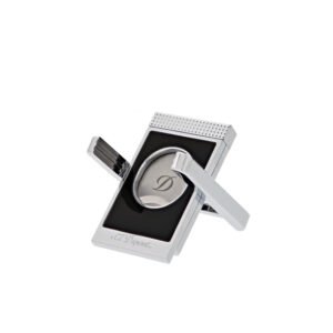 S.T. Dupont Cigar Cutter and Cigar Stand – Black Lacquer and Chrome