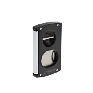 S.T. Dupont Double Blade S and V Cigar Cutter – Black and Chrome