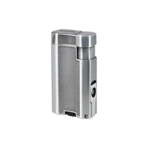 Vector Vmotion Double Jet Cigar Lighter – Silver Satin