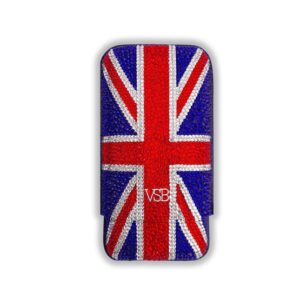 VSB Swarovski Crystal Union Jack Cigar Case – 3 Robusto